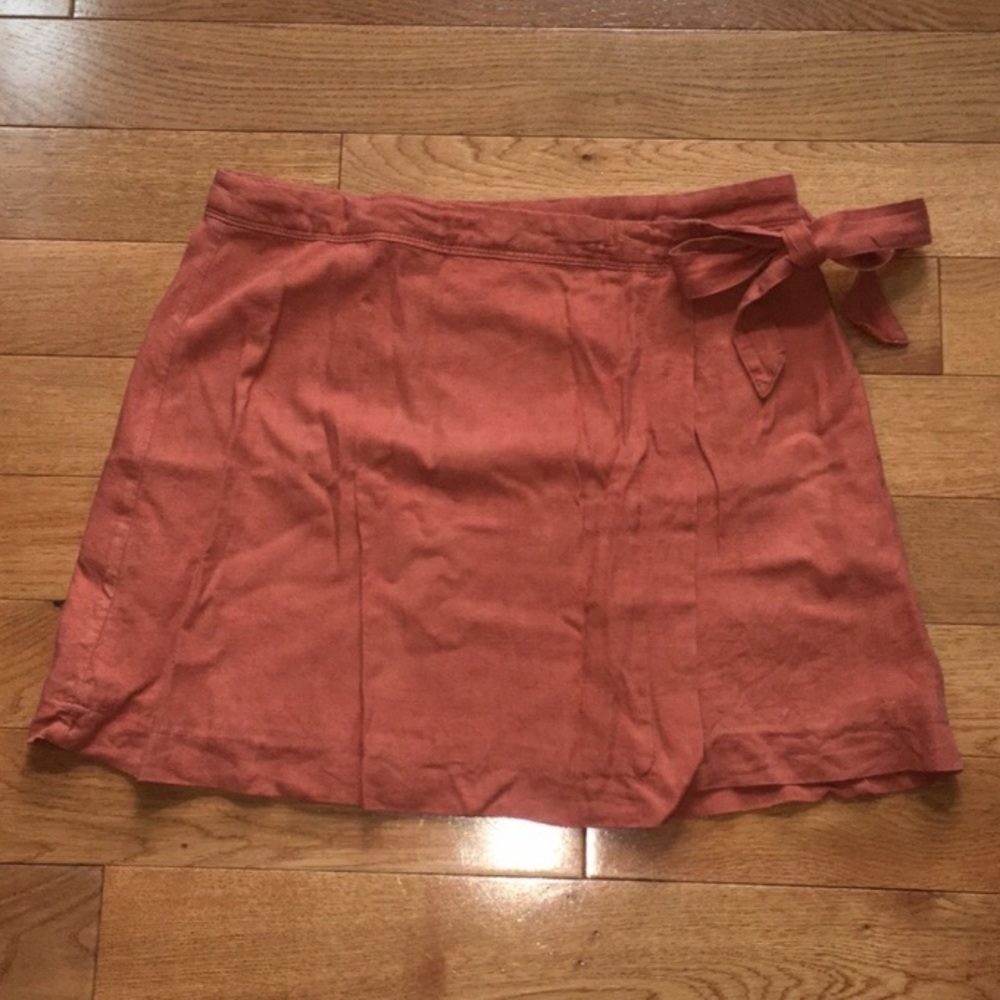 Abercrombie & Fitch Linen Side Tie Skirt